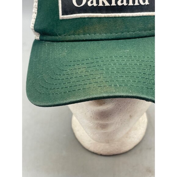 New era genuine merchandise ball cap Oakland picture mesh green white READ - Picture 3 of 14
